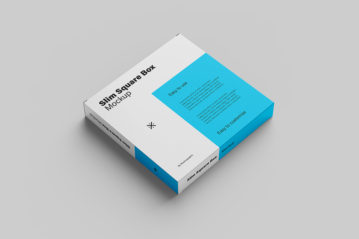 Slim Square Box Mockups - 6 views, a Mockup by Illusiongraphic (Photo 5 of 15)
