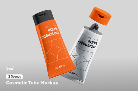 Cosmetic Tube Mockup, a Packaging Mockup by megostudi0