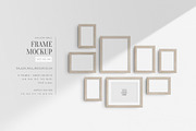 Gallery Wall Mockup | 8 Frames, a Household Mockup by DESIGN BY nube (Thumbnail 2 of 12)