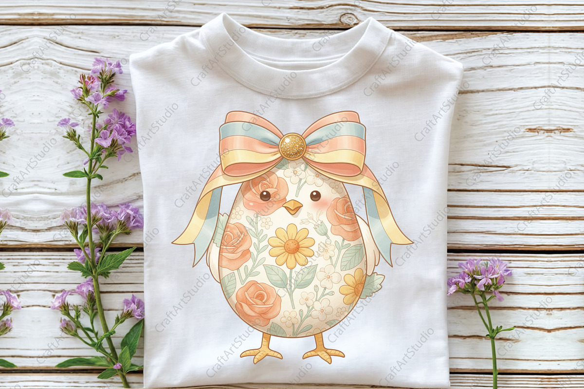 Happy Easter Chick PNG, an Illustration by CraftArtStudio (Photo 3 of 4)