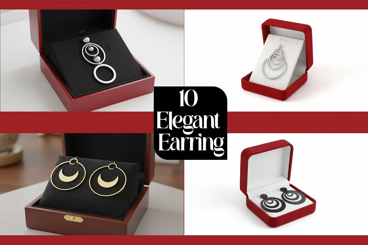 Elegant Earring, an Object Graphic by Designer_Momina (Photo 1 of 5)