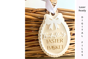 Easter Basket Tag Scalloped Edge Bow, an Object 3D Model by GC Laser Files (Thumbnail 1 of 4)