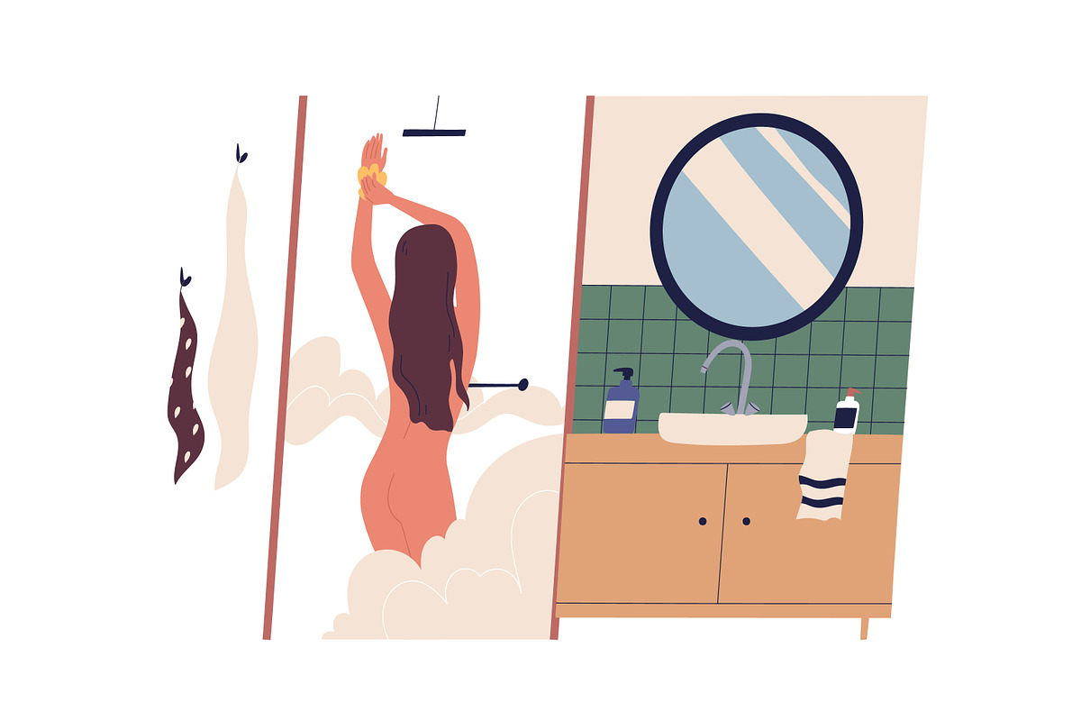 People in the bathroom, a Person Illustration by Good Studio (Photo 3 of 3)