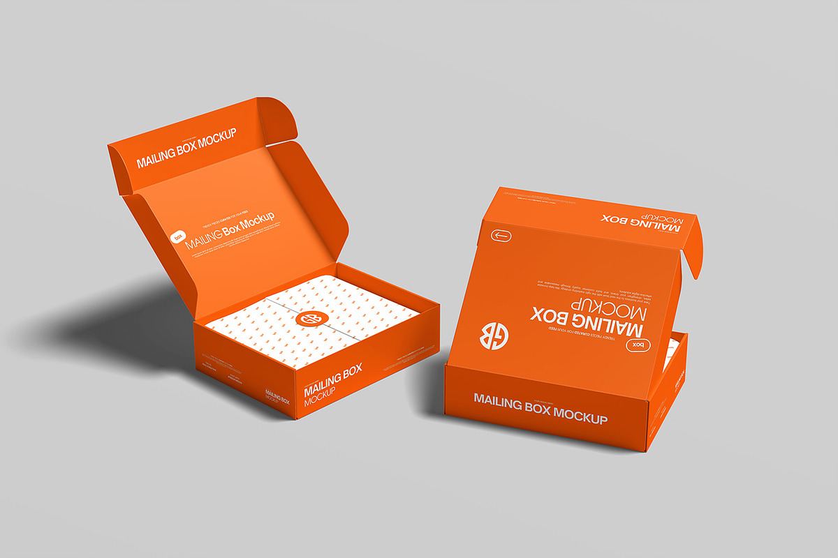 Mailing Box Packaging Mockup, a Packaging Mockup by graphicsecond (Photo 6 of 6)