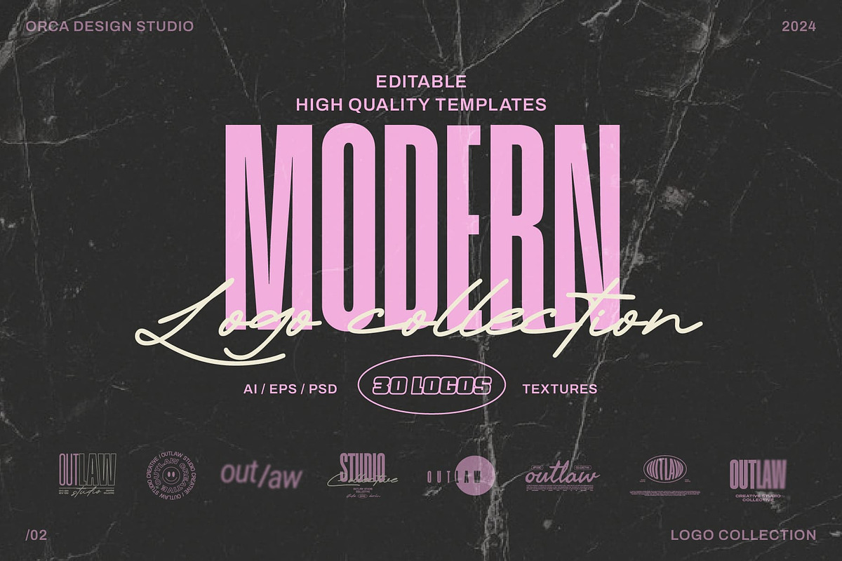 Modern Logo Kit - AI, EPS, PSD, a Branding & Logo Template by Orca Design (Photo 1 of 10)
