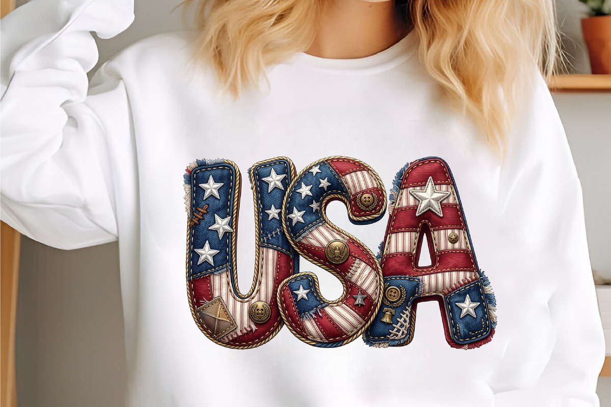 Independence Day USA Patchwork PNG, an Illustration by designcity5 (Photo 4 of 4)
