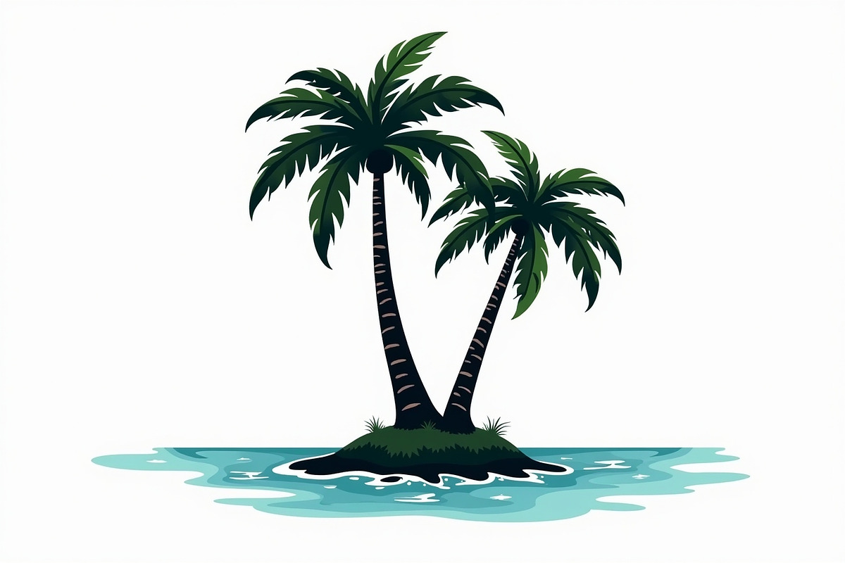 A lone palm tree standing bundle, an Illustration by Amazin_art (Photo 6 of 7)