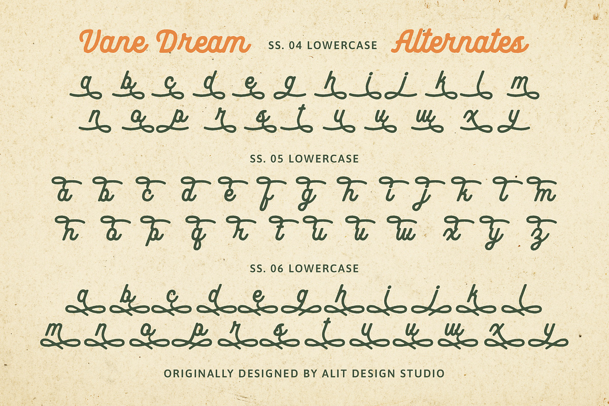 Vane Dream Typeface, a Script Font by alit design (Photo 10 of 15)