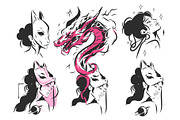 NEON YOKAI, a Decorative Illustration by Anastasy_helter (Thumbnail 12 of 18)