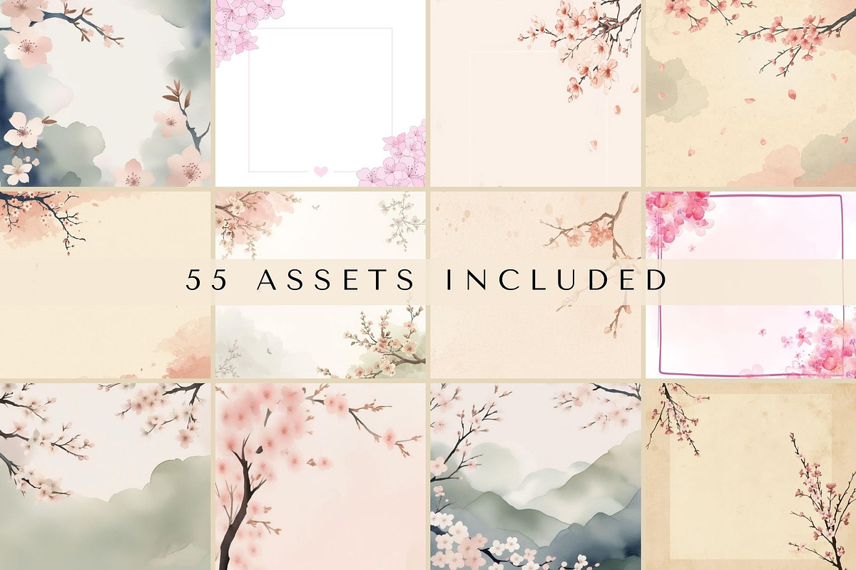 Japanese-Inspired Social Media Kit, a Social Media Template by Vandy Fullum (Photo 3 of 8)