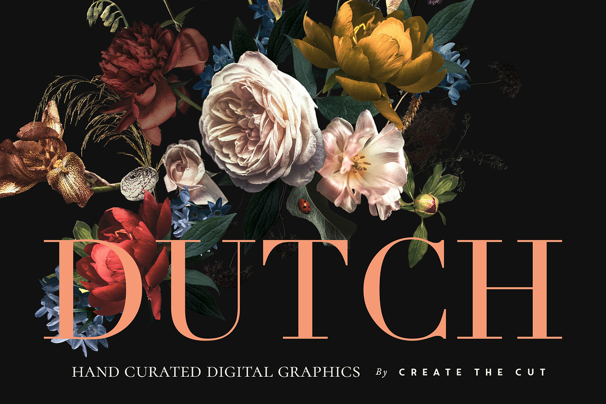 Vintage Floral Clip Art - Dutch, an Illustration by Create The Cut (Photo 12 of 12)