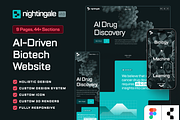 SH nightingale: Biotech AI Website, a Landing Page Template by strangehelix.bio (Thumbnail 1 of 12)