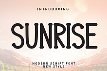 Sunrise | Script Font