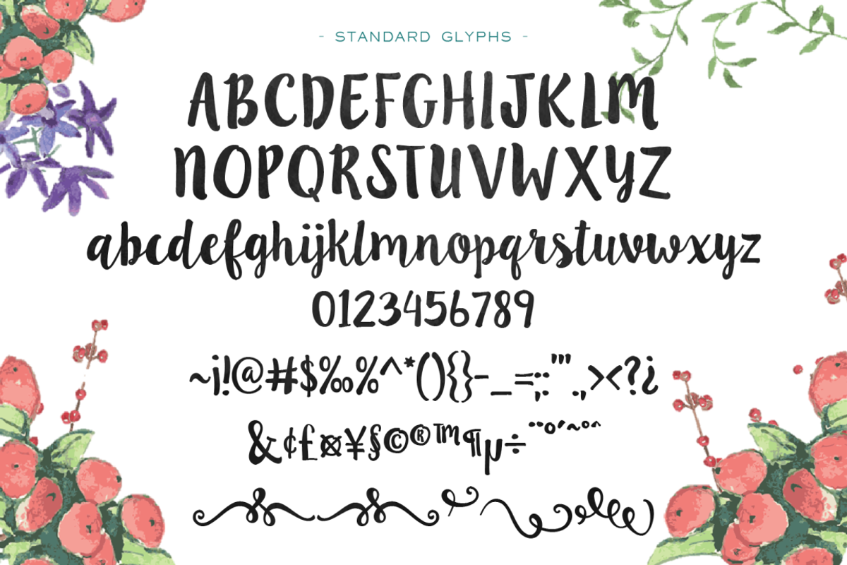 Ink Blossoms Brush Script preview 2