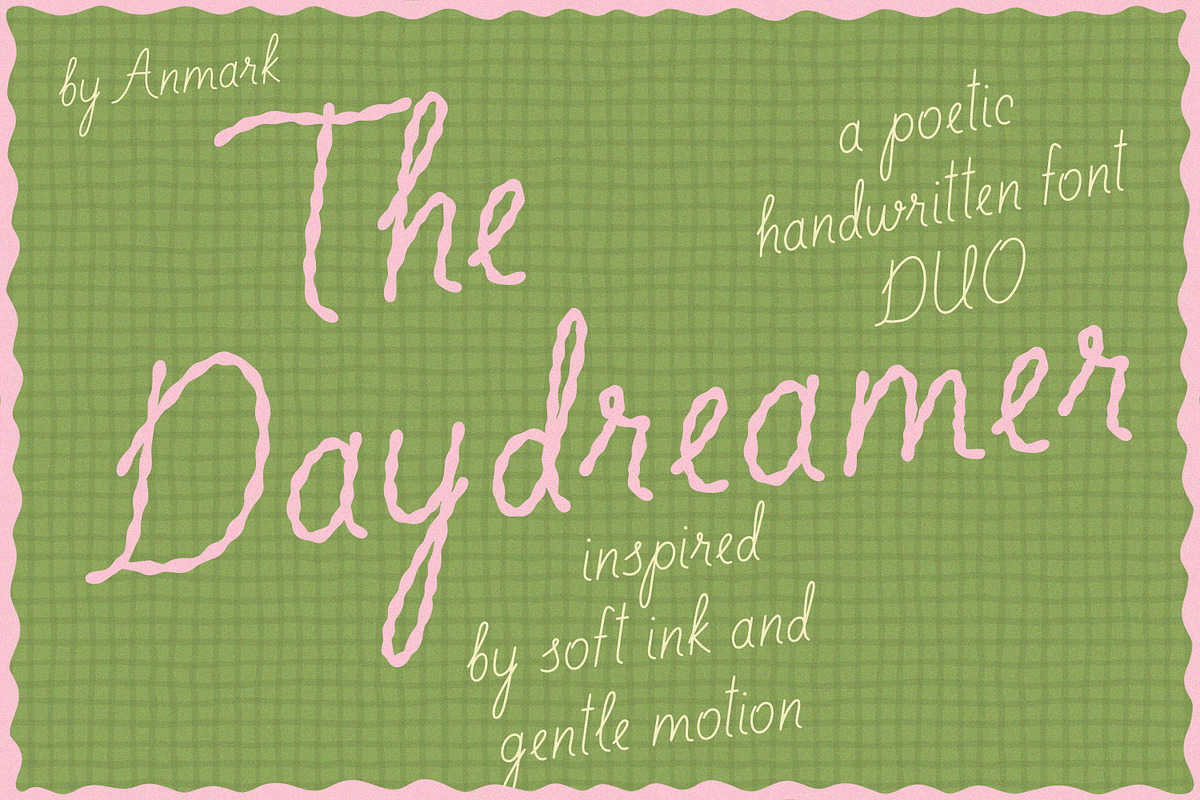 The Daydreamer Romantic Font DUO, a Handwritten Font by AnMark (Photo 1 of 13)