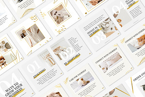 Gold Instagram Carousel Posts Canva