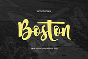 Boston (fonts duo), a Script Font by jorse (Thumbnail 1 of 7)