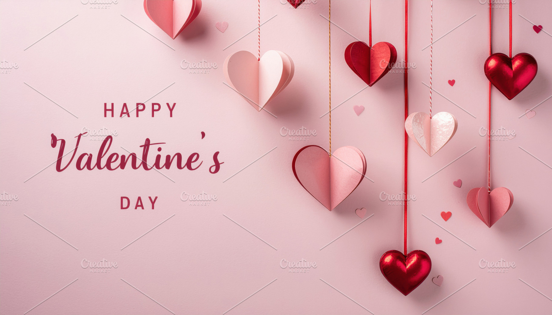 Soft Pink Valentine’s Day Heart Background, a Holiday Photo by Davizro's Market