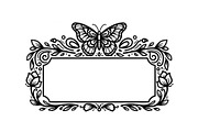 Butterfly Floral Frame SVG Bundle, an Illustration by Creativeshirt (Thumbnail 24 of 31)