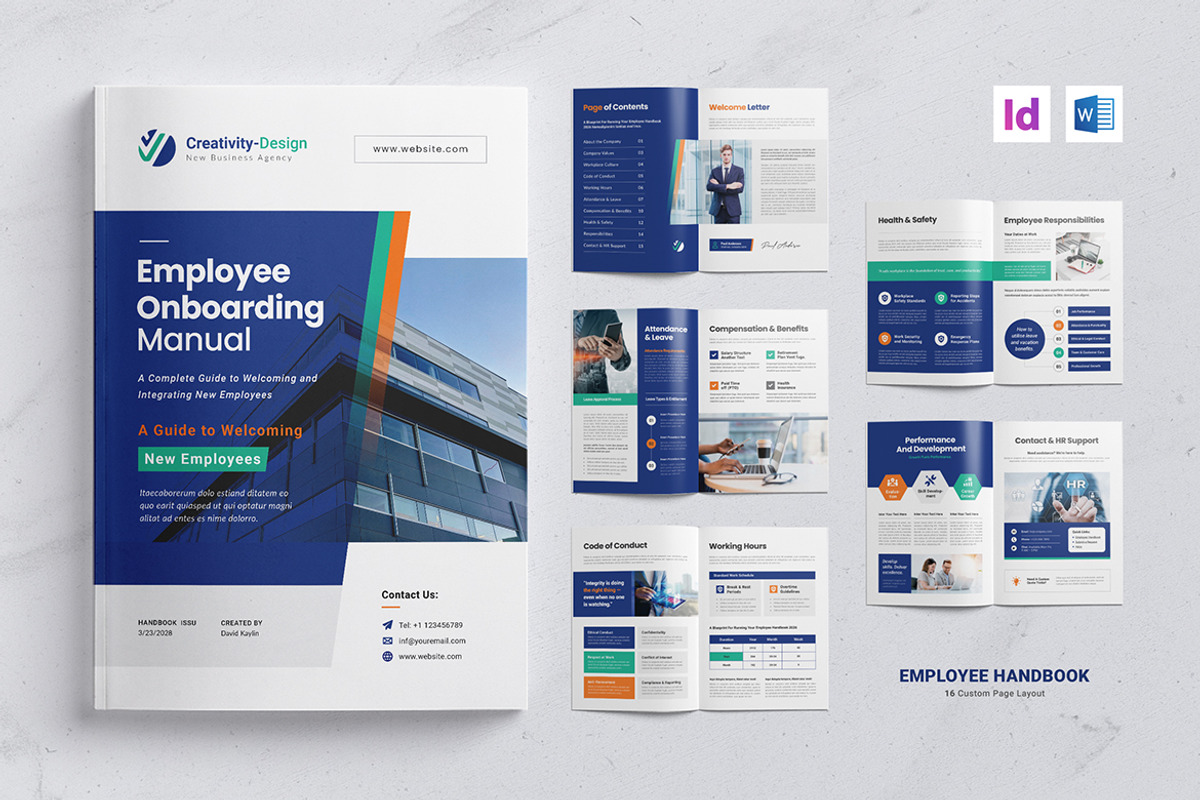 Employee Onboarding Manual Template, a Brochure Template by Creativity-Design (Photo 1 of 9)