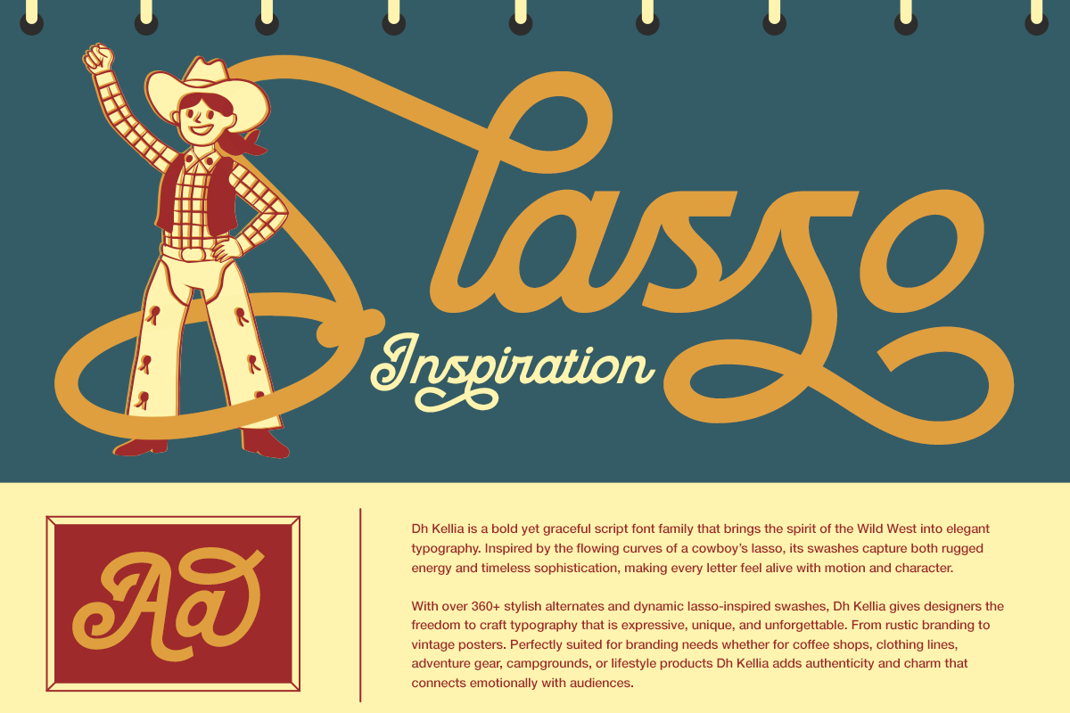 Dh Kellia - 7 Vintage Script Family, a Script Font by Dharmas Foundry (Photo 2 of 17)