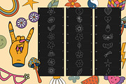 56 Groovy retro Procreate stamps, a Brush Add-On by Veronika Gotovceva (Thumbnail 2 of 4)