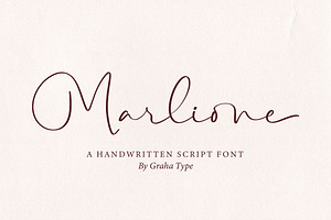 Marlione - A Handwritten Script