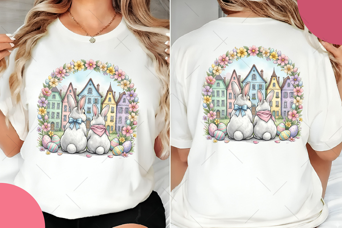 Retro Easter Bunny PNG, Bunny PNG, an Illustration by OK Design (Photo 4 of 6)