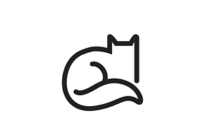 beauty fox animal wildlife line logo, a Branding & Logo Template by devastd