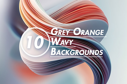 Grey Orange Wavy Backgrounds