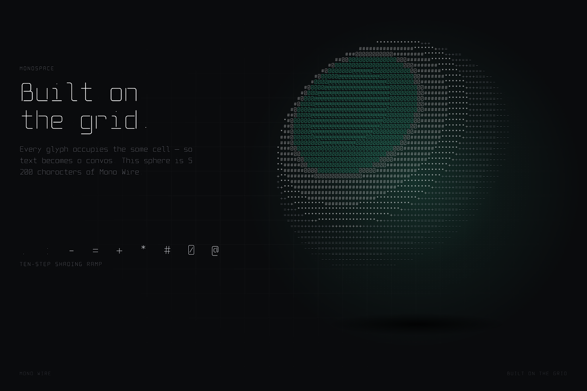 Mono Wire - Minimal Monospace Type, a Sans Serif Font by HipFonts (Photo 19 of 26)