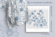 Blue rosehip flowers, a Decorative Illustration by LanaDzi (Thumbnail 10 of 12)