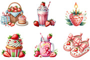 First Birthday Strawberry Watercolor, an Illustration by DreamArtGraphic (Thumbnail 3 of 4)