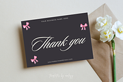 Luxury Coquette Thank You Card, a Card Template by Elegant_Studio44 (Thumbnail 4 of 5)