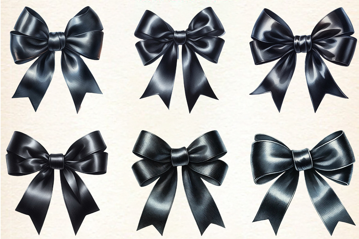 Black Bow Clipart Bundle, an Illustration by DreamArtGraphic (Photo 3 of 4)