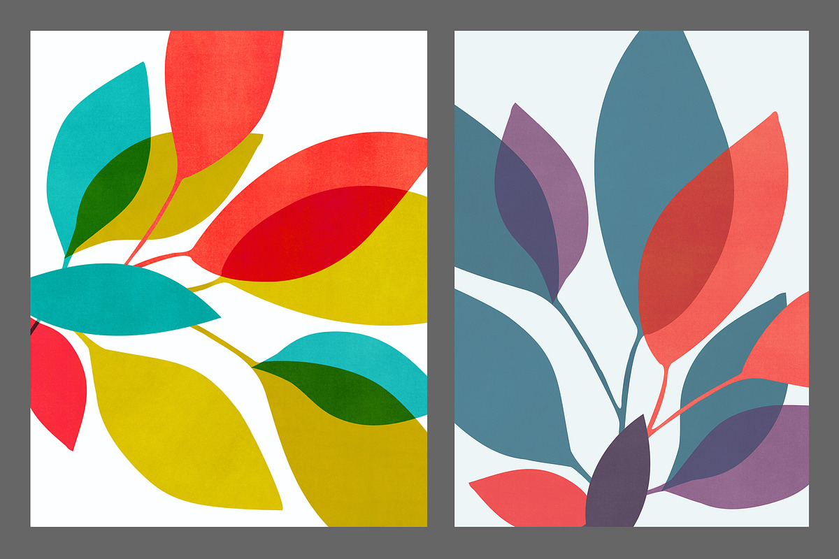 Abstract Modern Leaves Printables, a Background Graphic by kristiangallagher (Photo 2 of 3)