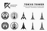 Tokyo Tower Icon Collection, a Solid Icon by Akatype Studio (Thumbnail 1 of 3)
