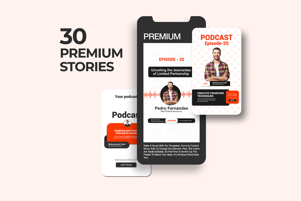 Real Estate Podcast Instagram Bundle, a Social Media Template by Raytas Studio (Photo 5 of 10)