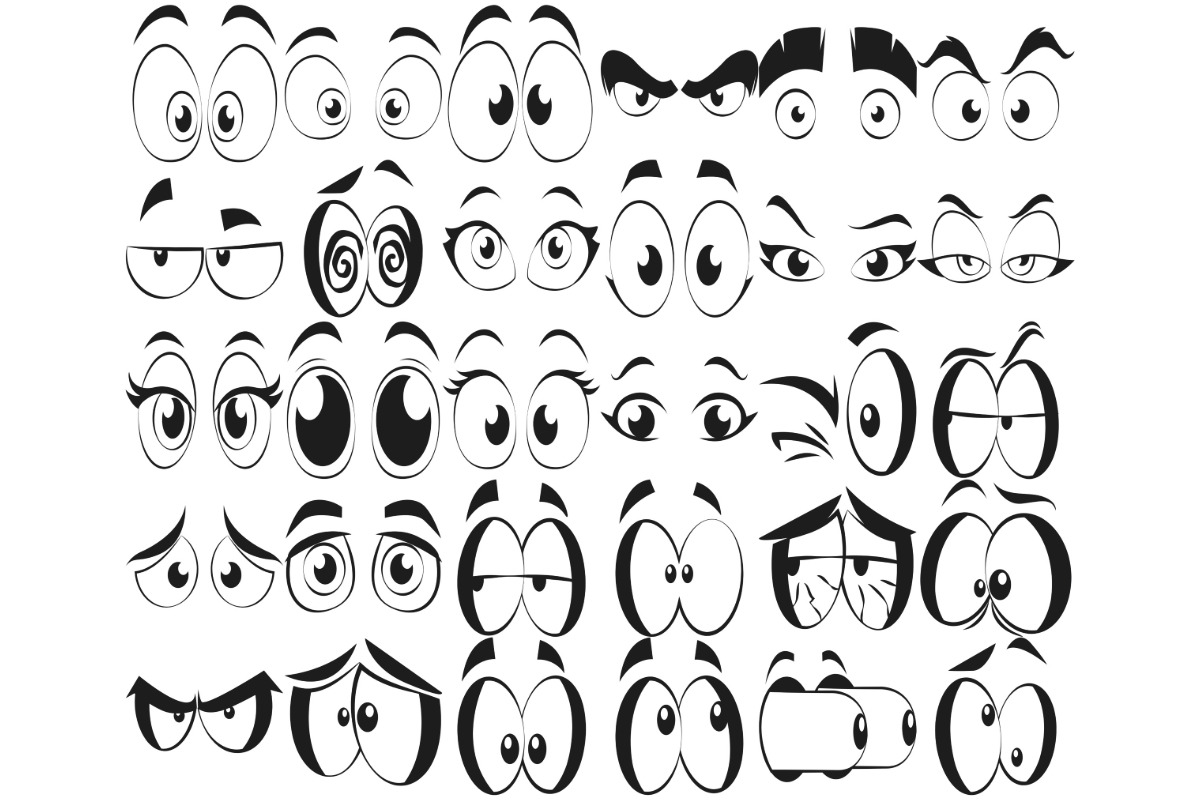 Cartoon Eyes Set 1 Procreate Brush, a Brush Add-On by Disasterology Ink (Photo 4 of 10)