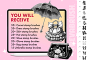 Procreate Vintage Clothes brushes, a Brush Add-On by Revabrush (Thumbnail 2 of 10)