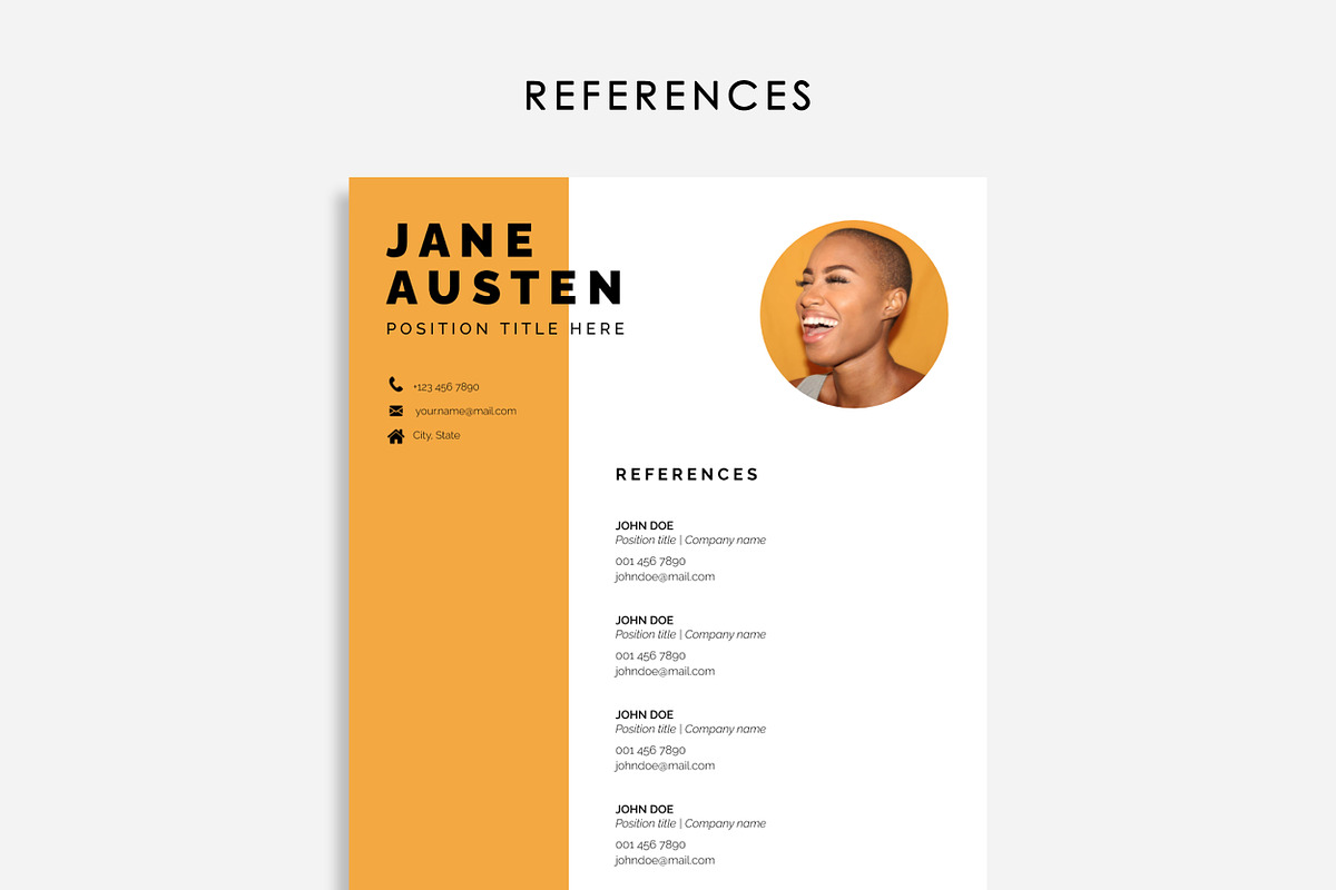 Creative Resume Template With Photo, a Resume Template by DesignStudioTeti (Photo 7 of 9)