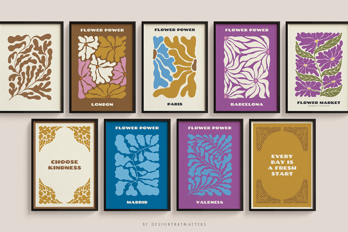 Floral Print Posters, an Object Graphic by DesignThatMatters (Photo 8 of 11)
