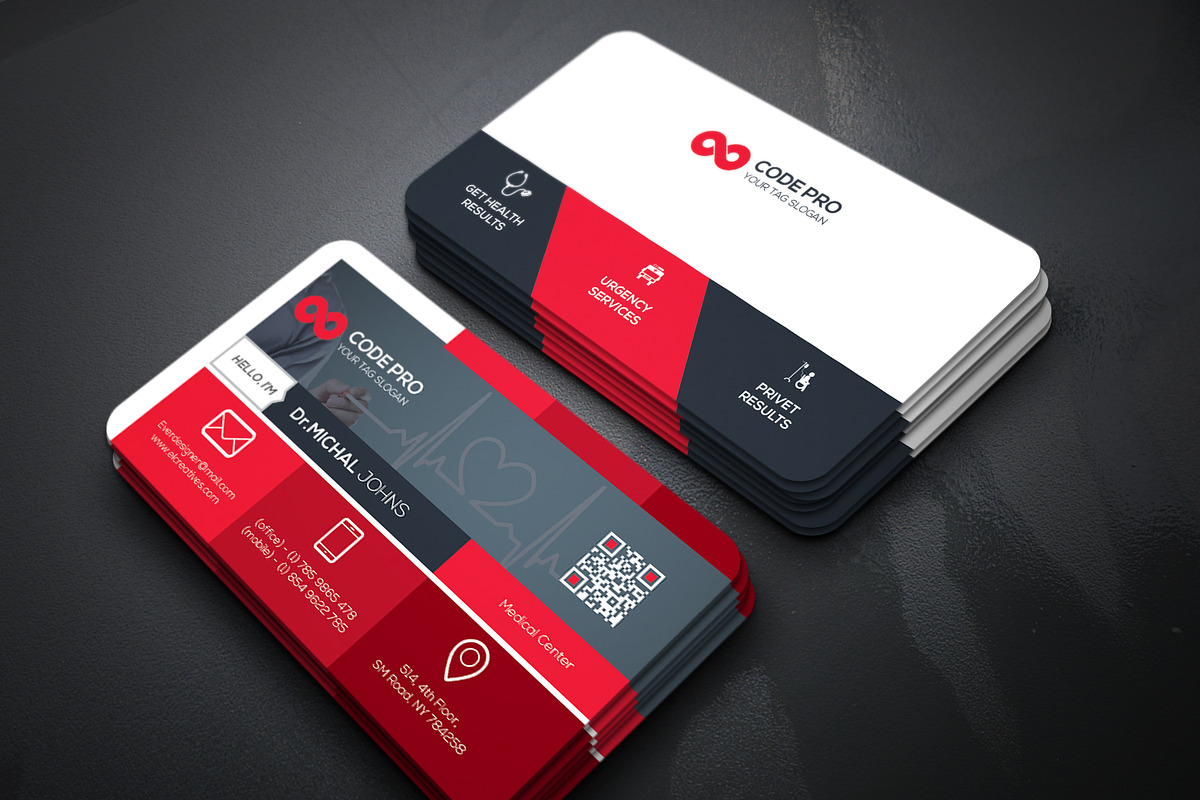 2 in 1 Business Cards, a Business Card Template by Genereux Art (Photo 1 of 8)