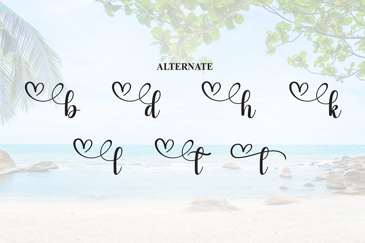 Beautiful Beach | Script Font, a Handwritten Font by Scratchones (Photo 8 of 9)