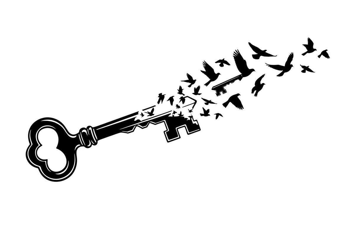 50 Flying Keys Silhouette Vector Bun, an Illustration by Designs_River (Photo 41 of 51)