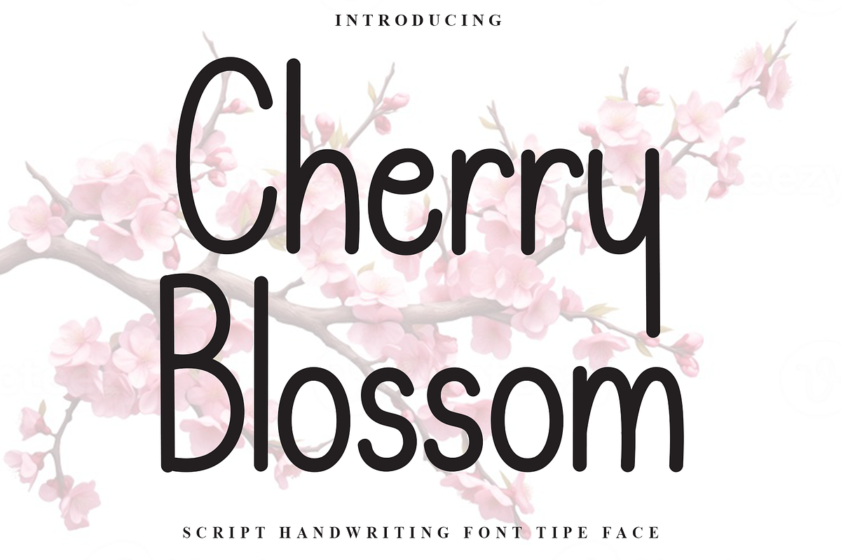 Cherry Blossom, a Sans Serif Font by FreshTypeINK (Photo 1 of 8)