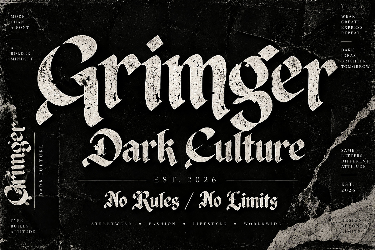 Grimger, a Blackletter Font by Wow Magic (Photo 4 of 5)
