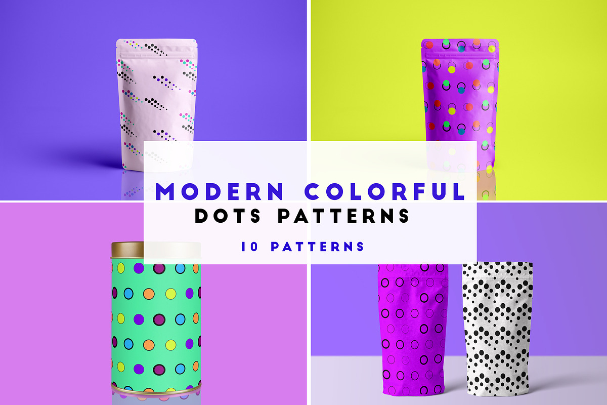colorful dots patterns set 2020, a Pattern Graphic by designbydi (Photo 2 of 16)