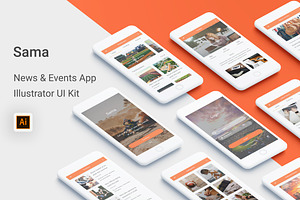 Sama - News & Events UI Kit AI