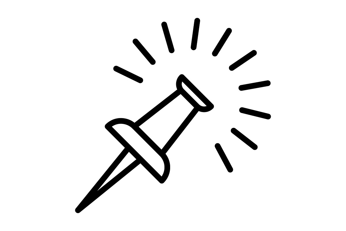 Pushpin icon, an Outline Icon by Sumberpangan (Photo 2 of 5)